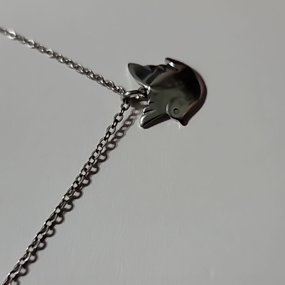 Silver Coloured Thin Dove  Pendent - Picture 4 of 4